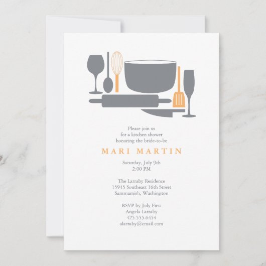 Alles behalve de Sink Bridal Shower-uitnodiging Kaart (Voorkant)