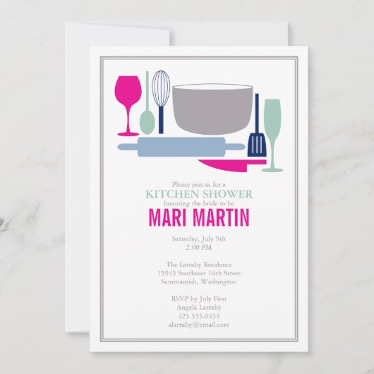 Alles behalve de Sink Bridal Shower-uitnodiging Kaart (Voorkant)