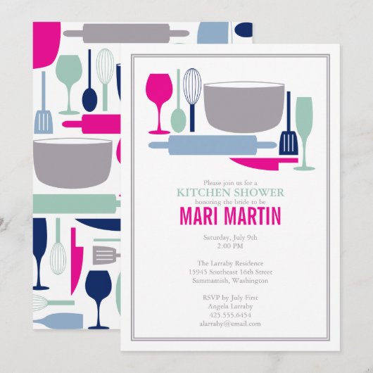 Alles behalve de Sink Bridal Shower-uitnodiging Kaart (Voorkant / Achterkant)