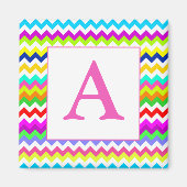 Alles behalve Grey Chevron Custom Initiaal Magneet (Voorkant)