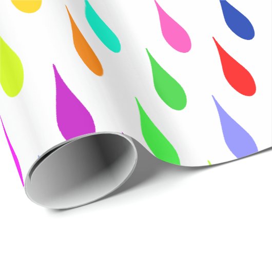 Alles behalve grijze druplets cadeaupapier (Rol Hoek)