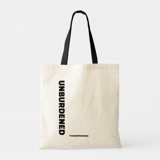 Alles, behalve mijn emotionele bagage, ontlast tote bag (Achterkant)