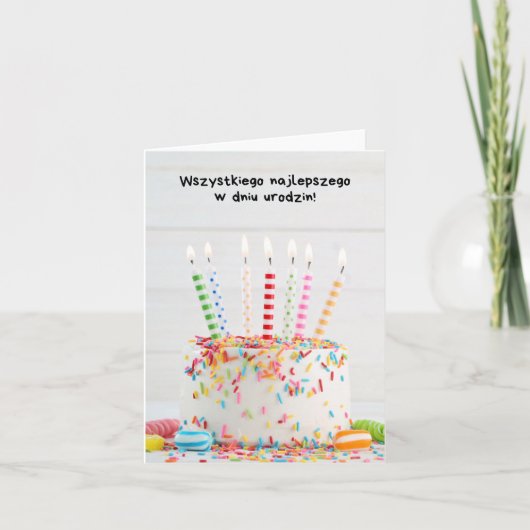 Alles beste op je verjaardag, Pools Kaart (Voorkant)