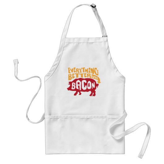 Alles beter W/Bacon Apron Standaard Schort (Voorkant)