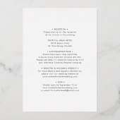 Alles bij één modern Boho-modcloth-monogram bruilo Folie Uitnodiging (Achterkant)