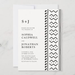 Alles bij één modern Boho-modcloth-monogram bruilo Kaart