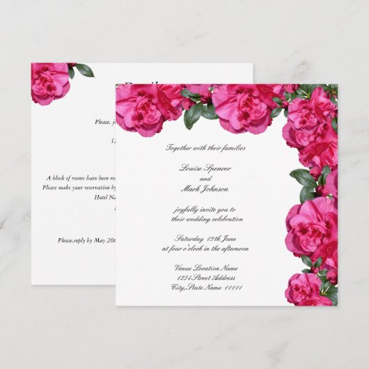 Alles bij elkaar, botanische fuchsia azaleas kaart (Voorkant / Achterkant)