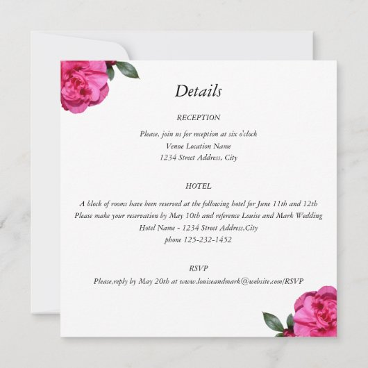 Alles bij elkaar, botanische fuchsia azaleas kaart (Achterkant)