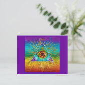 Alles bij elkaar genomen: oog van God - abstracte  Briefkaart (Staand voorkant)