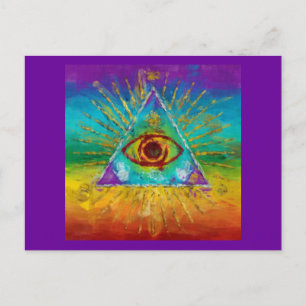 Alles bij elkaar genomen: oog van God - abstracte  Briefkaart