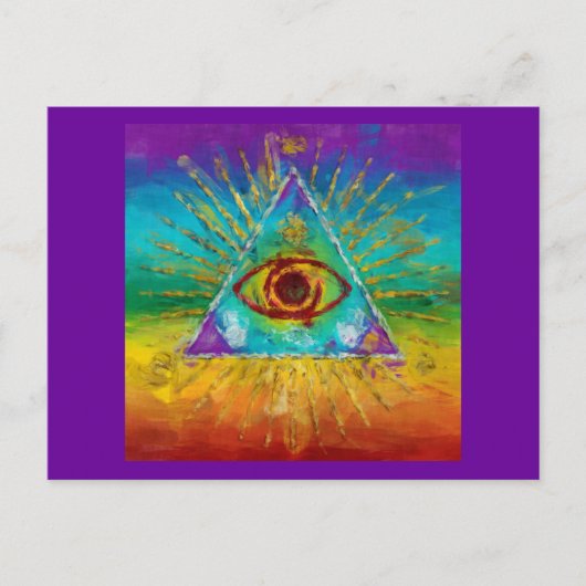 Alles bij elkaar genomen: oog van God - abstracte  Briefkaart (Voorkant)