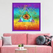 Alles bij elkaar genomen: oog van God - abstracte Canvas Afdruk (Insitu (Woonkamer))