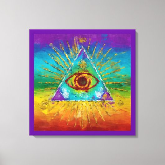 Alles bij elkaar genomen: oog van God - abstracte Canvas Afdruk (Voorkant)