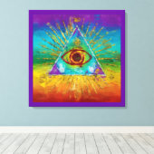 Alles bij elkaar genomen: oog van God - abstracte Canvas Afdruk (Insitu (Houten vloer))