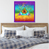 Alles bij elkaar genomen: oog van God - abstracte Canvas Afdruk (Insitu (Slaapkamer))