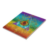 Alles bij elkaar genomen: oog van God - abstracte Tegeltje (Zijkant)