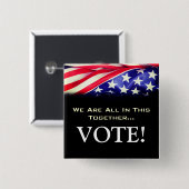 Alles bij elkaar in deze gezamenlijke STEMMING Squ Vierkante Button 5,1 Cm (Voorkant /achterkant)