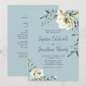 Alles bij elkaar in één mosterd blauwe eucalyptus  kaart (Voorkant / Achterkant)