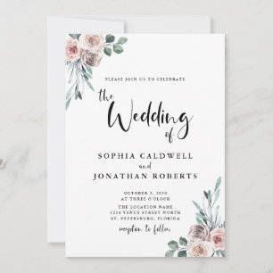 Alles bij elkaar in één mosterd roze rozen kalligr kaart