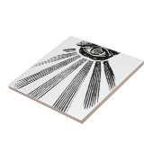 Alles bij elkaar kijkend: Oogplein en kompas-Mason Tegeltje (Zijkant)