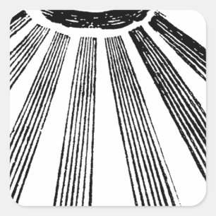 Alles bij elkaar kijkend: Oogplein en kompas-Mason Vierkante Sticker