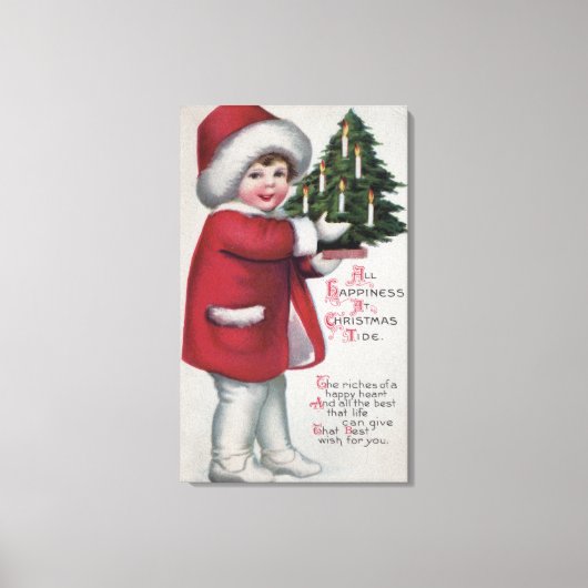 Alles bij elkaar op kerstavond canvas afdruk (Voorkant)