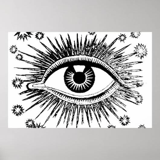 Alles bij elkaar opvallend oog Mystic Eyeball Hypn Poster (Voorkant)