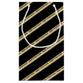 Alles bij elkaar voegen Glitter Holiday Aangepaste Klein Cadeauzakje (Achterkant)