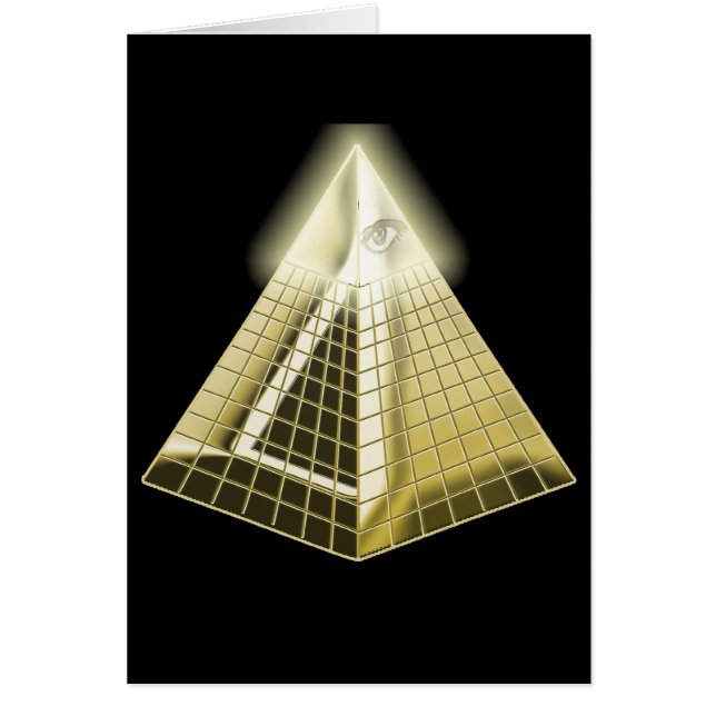 Alles bij elkaar zichtbare ogen piramide-kaart (Voorkant)