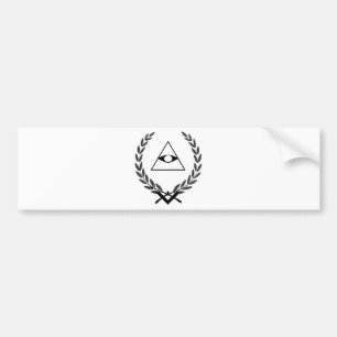 Alles bij elkaar zichtbare oogtopsymboliek F&AM Bumpersticker