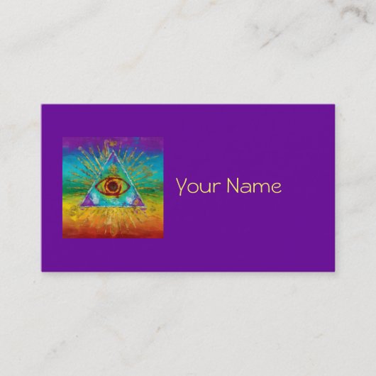 Alles bij elkaar zien - abstracte schetterende kun visitekaartje (Voorkant)