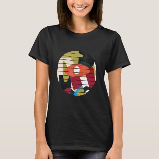 Alles bij elkaar ziet Oogkleurige Abstracte kunst T-shirt (Voorkant)