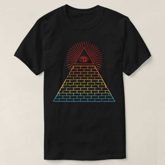 Alles bij elkaar ziet Ooglichtminati Egyptische pi T-shirt (Design voorkant)