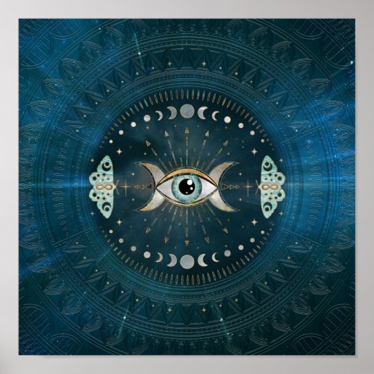 Alles bij het zien Oogst en Maan Poster (Voorkant)