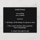 "ALLES" Briefkaart (Voorkant)