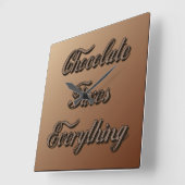 Alles Chocolade Fixes Vierkante Klok (Hoek)