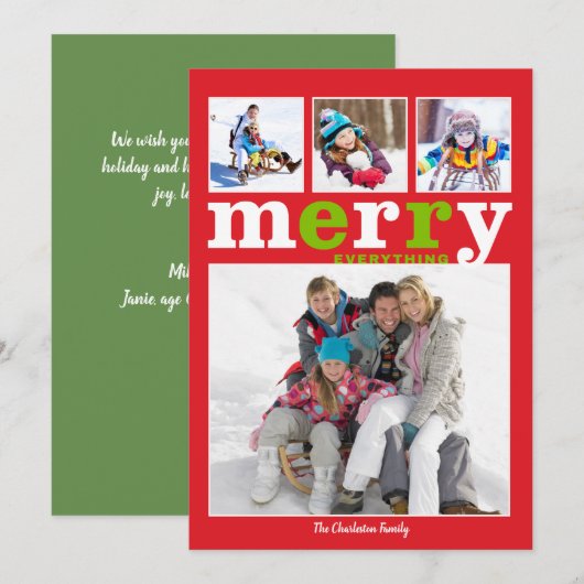 Alles comprimeren feestdagenkaart (Voorkant / Achterkant)