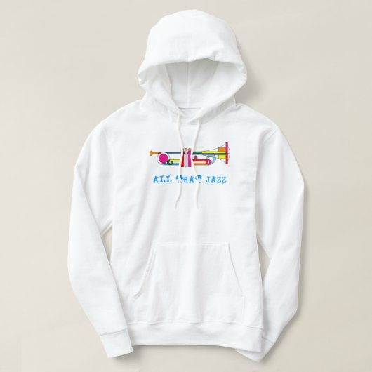 ALLES DAT JAZZ COLORFUL TRUMPET HOODIE (Design voorkant)