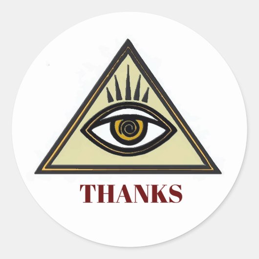 Alles die oog ziet, voeg tekst Sticker toe (Voorkant)