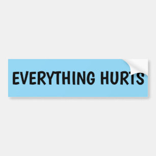 ALLES DOET PIJN BUMPERSTICKER