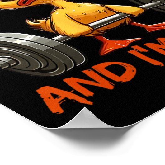 Alles doet pijn en ik ben moe grappig eend fitn poster (Hoek)