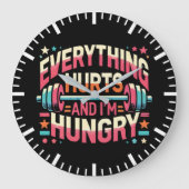Alles doet pijn en ik heb honger - Funny Gym Grote Klok (Voorkant)