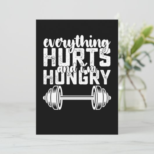 Alles doet pijn en ik heb honger kaart (Staand voorkant)