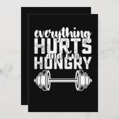 Alles doet pijn en ik heb honger kaart (Voorkant / Achterkant)