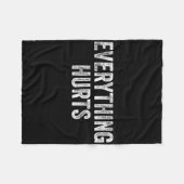 Alles doet pijn Gym Gewichtheffer Bodybuilder Fleece Deken (Voorkant (Horizontaal))