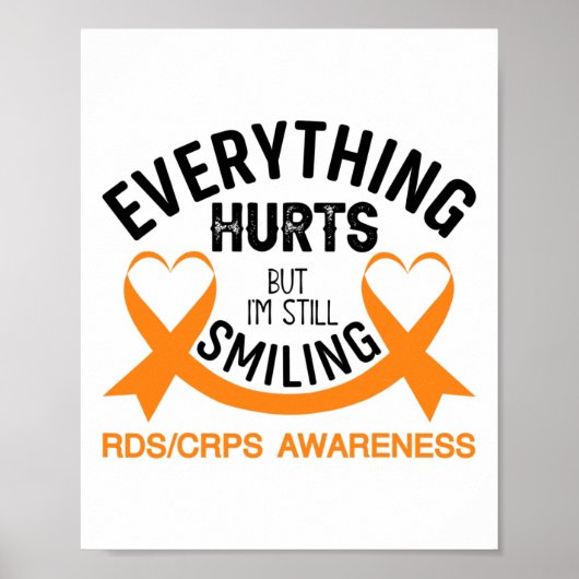 Alles doet pijn Ik lach nog steeds - RSD CRPS Awar Poster (Voorkant)