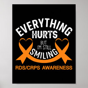 Alles doet pijn Ik lach nog steeds - RSD CRPS Awar Poster
