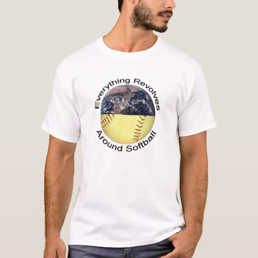 Alles draait rond Softball T-shirt (Voorkant)