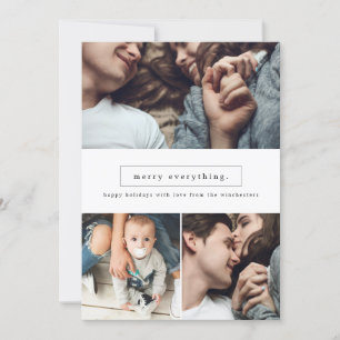 Alles drie fotocollage-feestkaartje feestdagenkaart