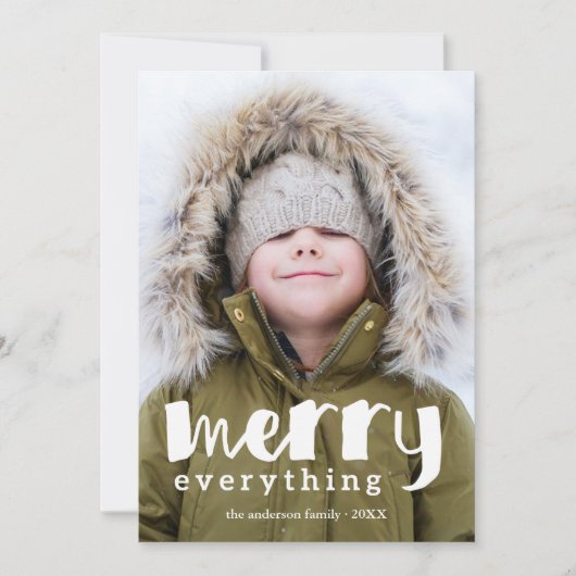 Alles-één foto-feestdag feestdagenkaart (Voorkant)